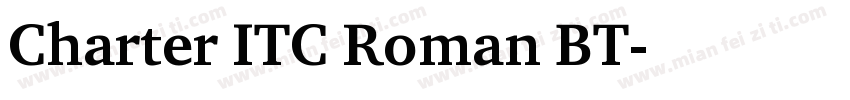 Charter ITC Roman BT字体转换